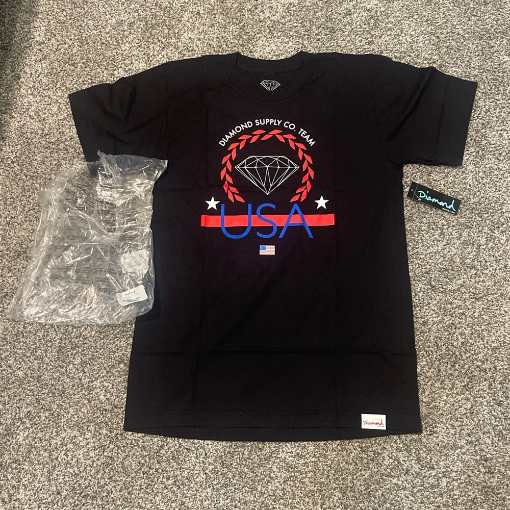 Diamond Supply Co. Black USA Graphic T-Shirt